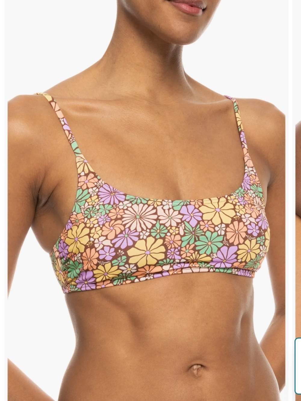 NWT ROXY All About Sol Bralette Bikini Top XL